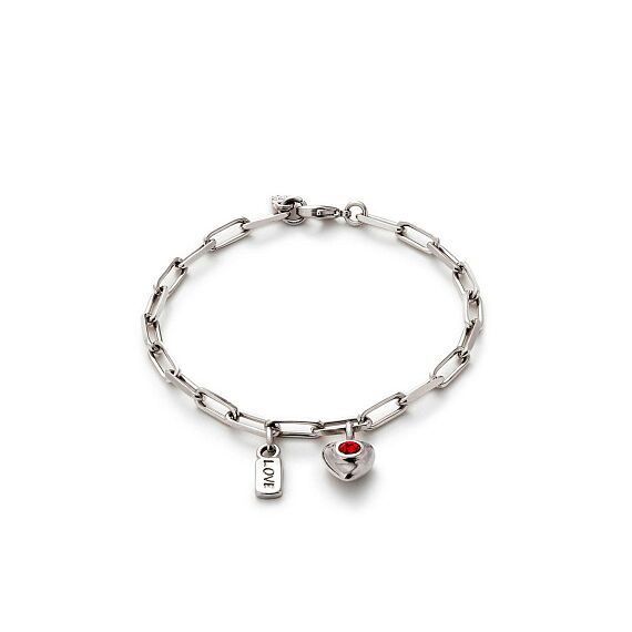 Серебряный браслет с кристаллом Сваровски UNOde50 Ser Unico, Размер (мм): 155