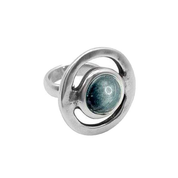 Серебряное кольцо женское с муранским стеклом Ciclon Estilo, Размер (мм): 17,8-18,4