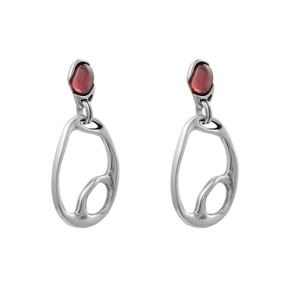 Серебряные серьги с муранским стеклом Ciclon Deba