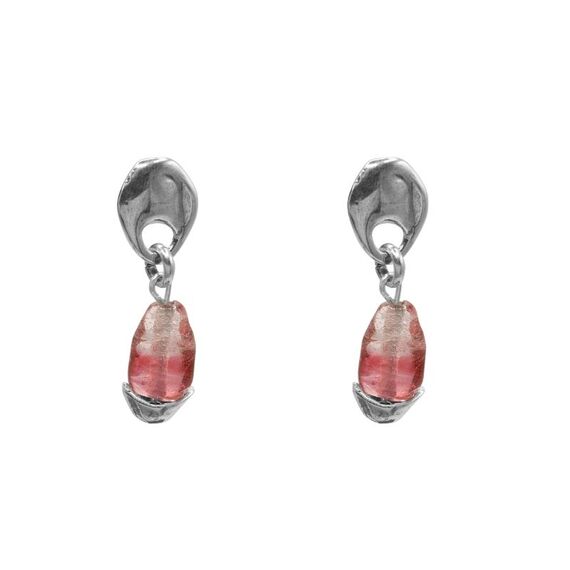 Серебряные серьги с муранским стеклом Ciclon Liquid