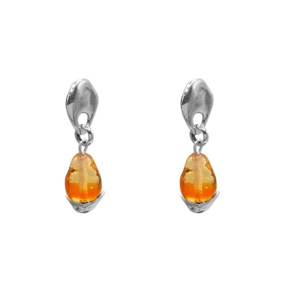 Серебряные серьги с муранским стеклом Ciclon Liquid