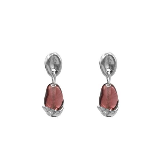 Серебряные серьги с муранским стеклом Ciclon Liquid