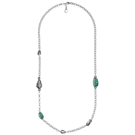 Серебряное колье с муранским стеклом Ciclon Liquid
