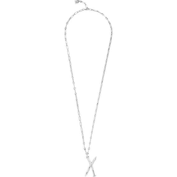Серебряная подвеска женская X большая UNOde50