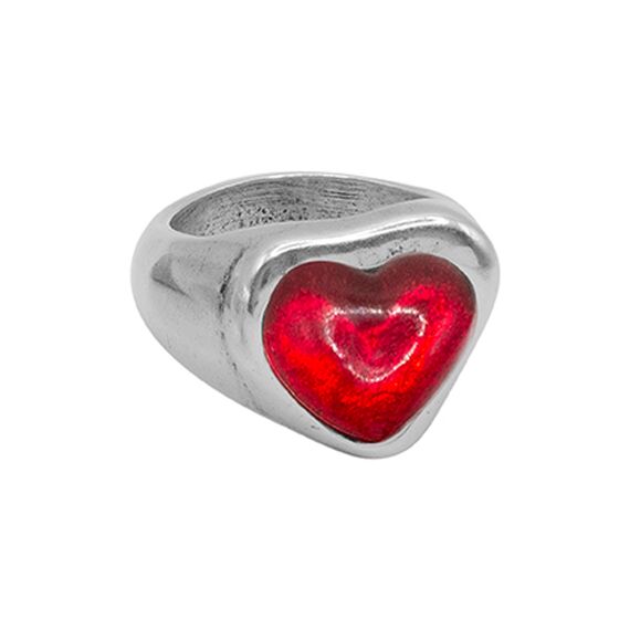 Серебряное кольцо женское с сердечком Ciclon Pasion, Размер (мм): 16,5
