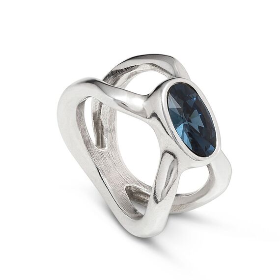 Серебряное кольцо женское с кристаллом Сваровски UNOde50 Guardian, Размер (мм): 16,3-16,7