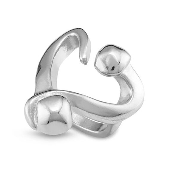 Серебряное кольцо женское открытое Одна любовь UNOde50 One Love, Размер (мм): 19,1-19,5