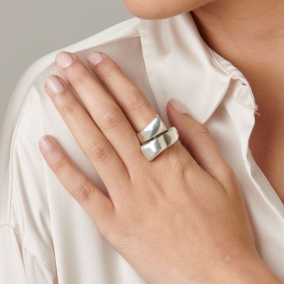 Серебряное кольцо женское крупное Завиток UNOde50 Curly, Размер (мм): 17,3-17,7, изображение 5