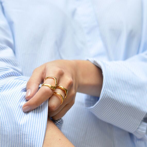 Золотое кольцо женское UNOde50 Swagy…, изображение 2