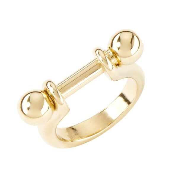 Золотое кольцо женское с шарами Основа UNOde50 Pick 1, Размер (мм): 16,3-16,7 Золотое кольцо женское с шарами Основа UNOde50 Pick 1, Размер (мм): 16,3-16,7