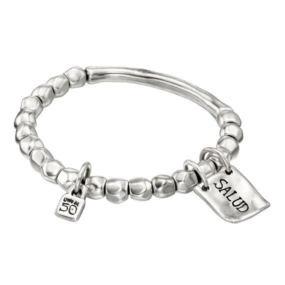Серебряный браслет на руку из бусин Здоровый UNOde50 Healthy, Размер (мм): 165 Серебряный браслет на руку из бусин Здоровый UNOde50 Healthy, Размер (мм): 165