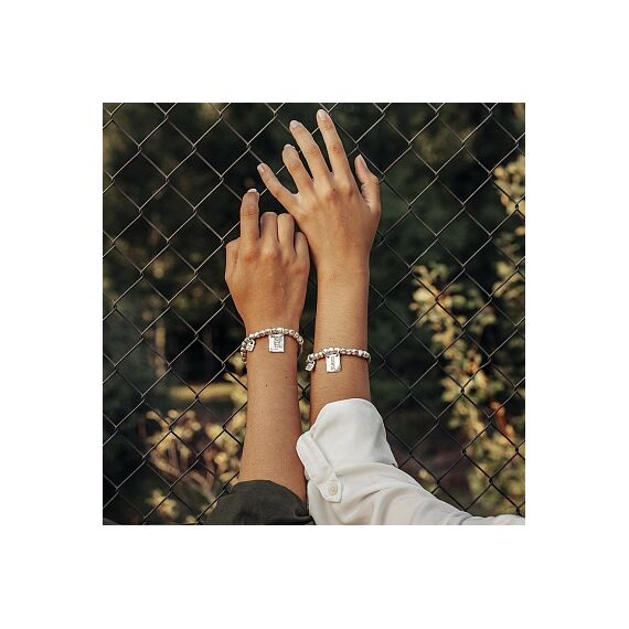 Серебряный браслет на руку из бусин Здоровый UNOde50 Healthy, Размер (мм): 165, изображение 2 Серебряный браслет на руку из бусин Здоровый UNOde50 Healthy, Размер (мм): 165, изображение 2