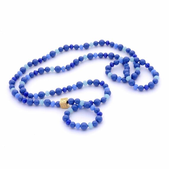 Золотое колье из жемчуга длинное Pertegaz Blue