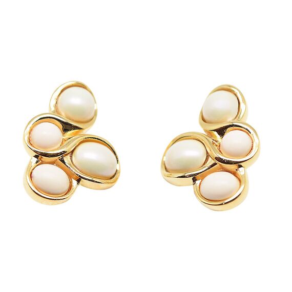 Золотые серьги с жемчугом Pertegaz Cierre Omega