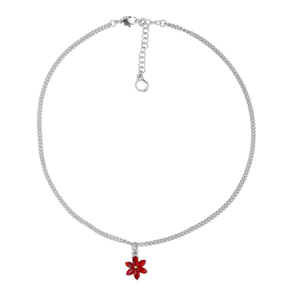 Серебряное колье женское с муранским стеклом Ciclon Flora