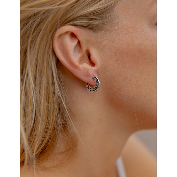 Серебряные серьги кольца Ciclon Ocaso, изображение 2