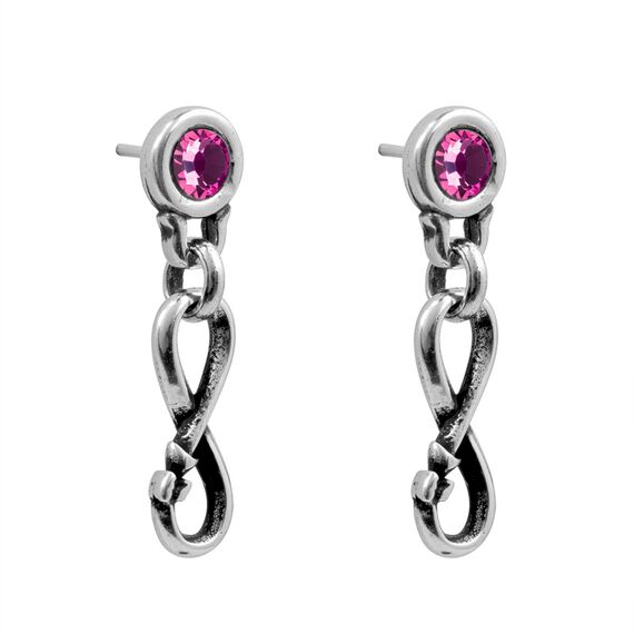 Серебряные серьги с Муранским стеклом Ciclon Sin Fin