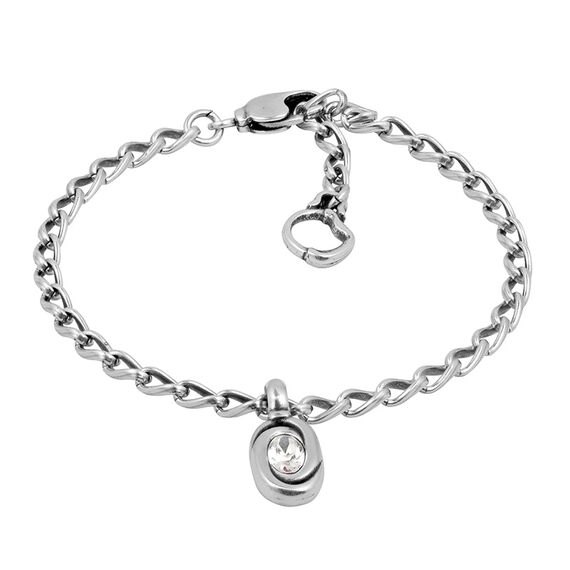 Серебряный браслет женский с кристаллом Сваровски Ciclon Emo Unidad