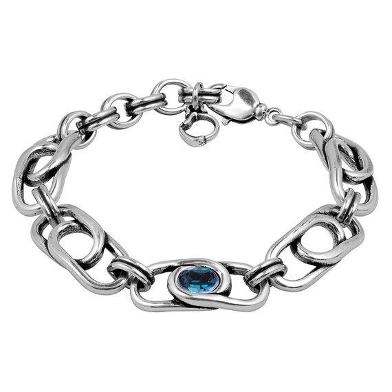 Серебряный браслет женский с кристаллом Сваровски Ciclon Emo Relacion