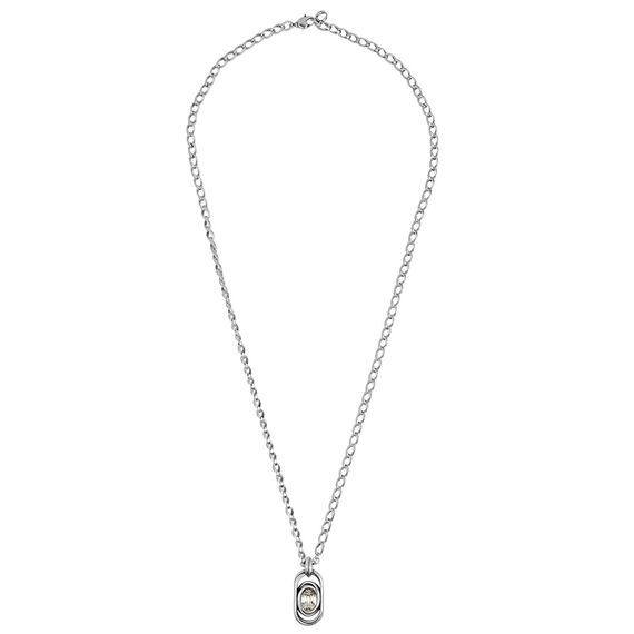Серебряное колье женское с кристаллом Сваровски Ciclon Emotions, Размер (мм): 700-800
