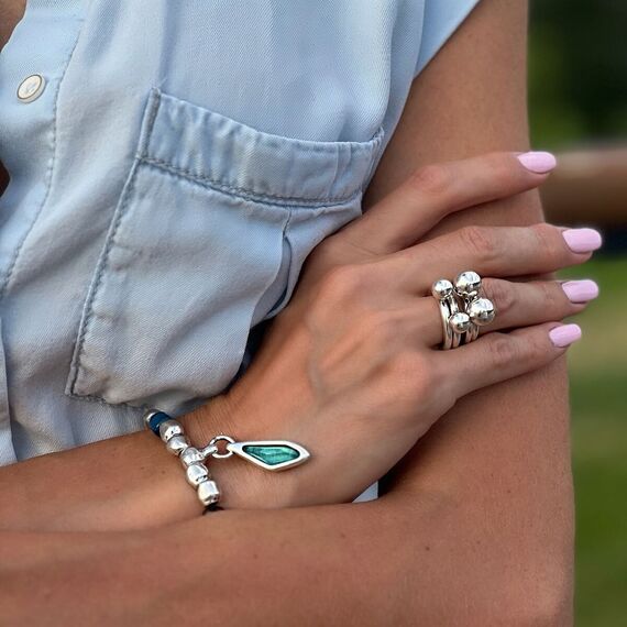 Кольцо серебряное женское Ciclon Esferas de 4 Aros, Размер (мм): 17,2, изображение 5