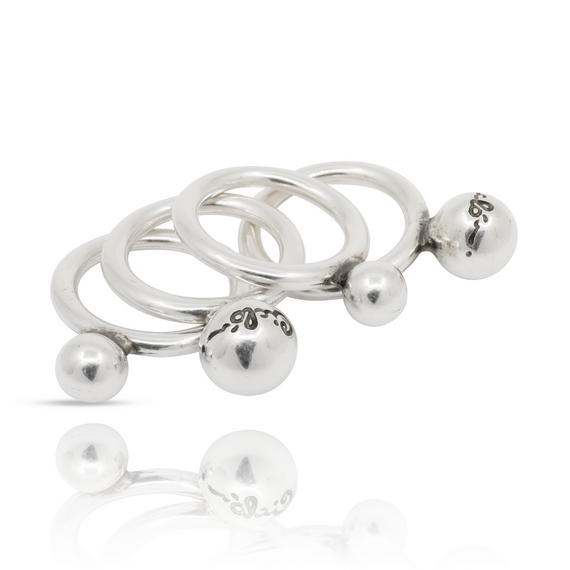 Кольцо серебряное женское Ciclon Esferas de 4 Aros, Размер (мм): 17,8, изображение 2