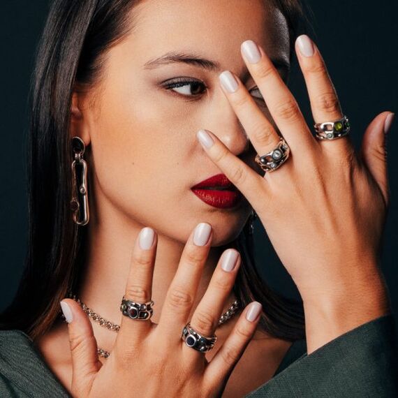 Cеребряное кольцо женское с муранским стеклом Ciclon Hanae, Размер (мм): 17,8-18,4, изображение 2