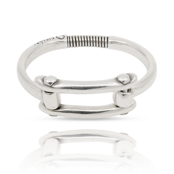 Жесткий браслет с серебром Ciclon Remache, Размер (мм): 195