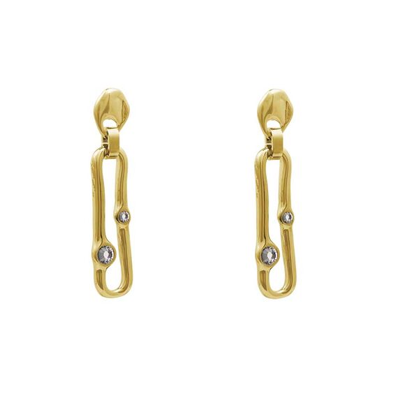 Золотые серьги женские с муранским стеклом Ciclon Azami Oro