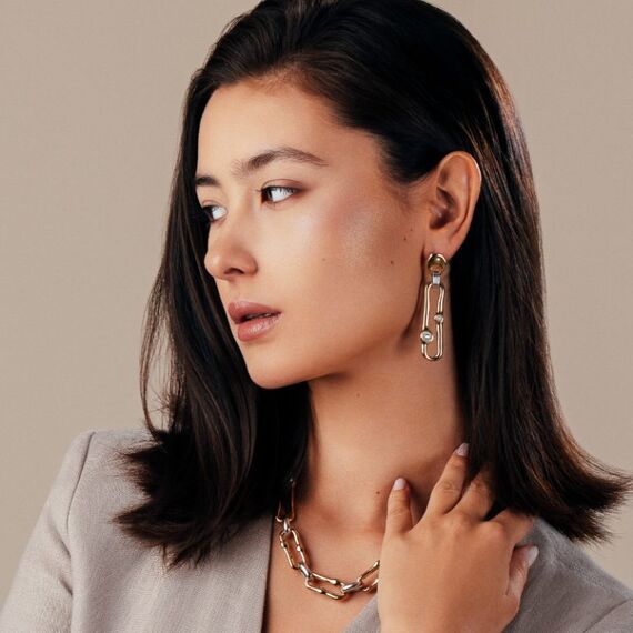 Золотые серьги женские с муранским стеклом Ciclon Azami Oro, изображение 2