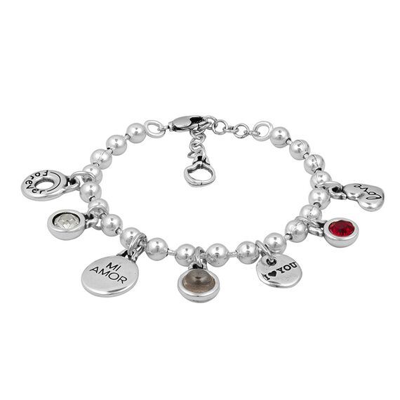 Серебряный браслет женский  с подвесками Ciclon Mi Amor