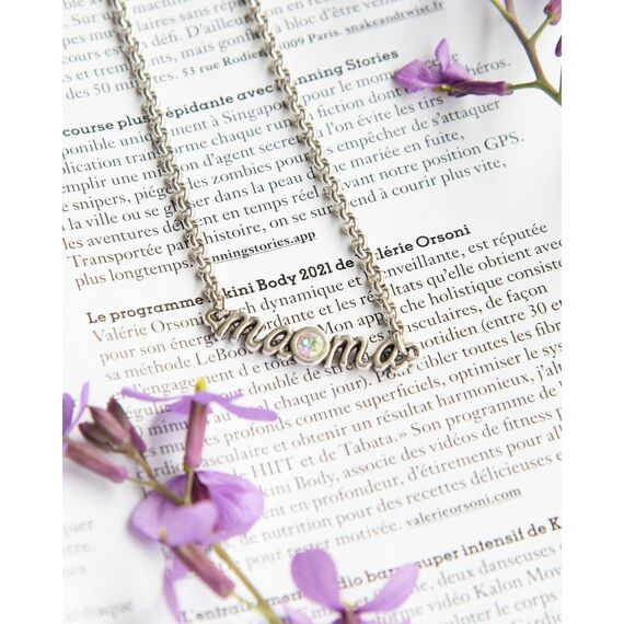 Серебряное колье женское с кристаллом Сваровски Ciclon Por Siempre, изображение 3