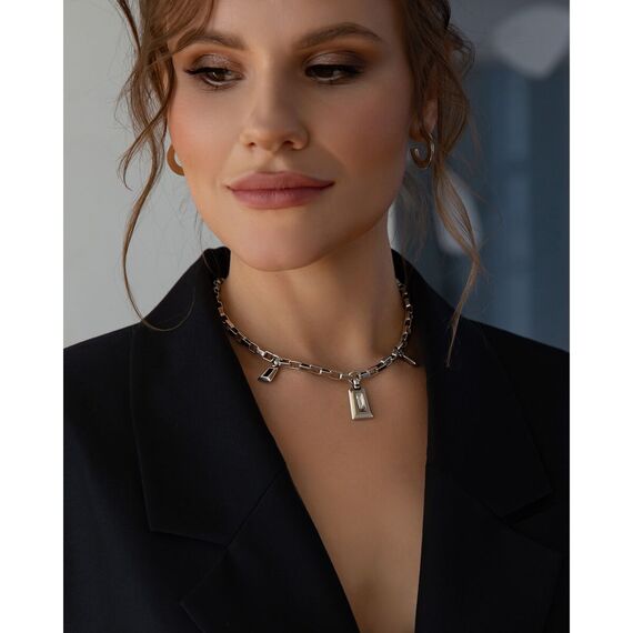 Серебряное колье с муранским стеклом Ciclon Diversia, изображение 2