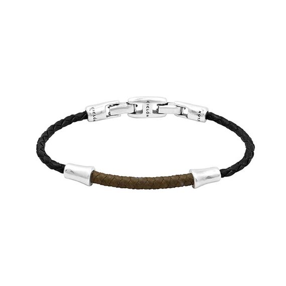 Кожаный браслет с серебряными вставками Ciclon Dekel, Размер (мм): 190