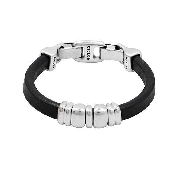 Кожаный браслет с серебряными вставками Ciclon Toi, Размер (мм): 190