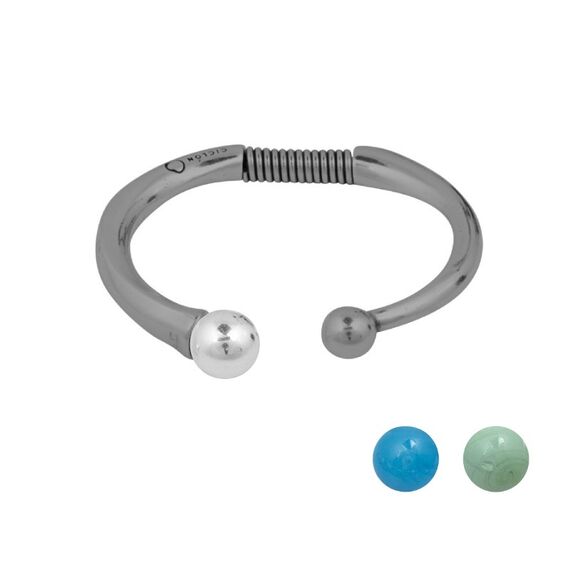 Жесткий браслет с муранским стеклом Ciclon Camaleonica