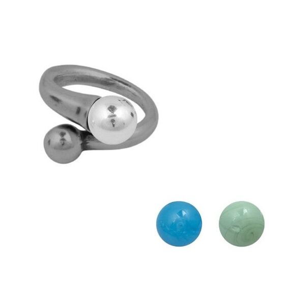 Кольцо женское с муранским стеклом Ciclon Camaleonica Rutenio, Размер (мм): 16,5-17,2