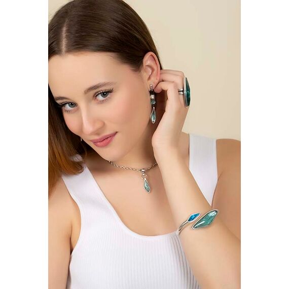 Женский браслет с серебром и муранским стеклом Ciclon Joux, изображение 2