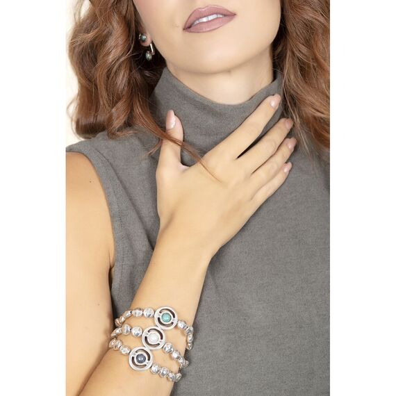 Серебряный браслет с муранским стеклом Ciclon Auntetica, изображение 2