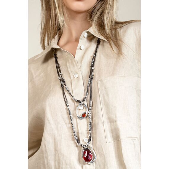 Колье из серебра с муранским стеклом Ciclon Deba, изображение 2