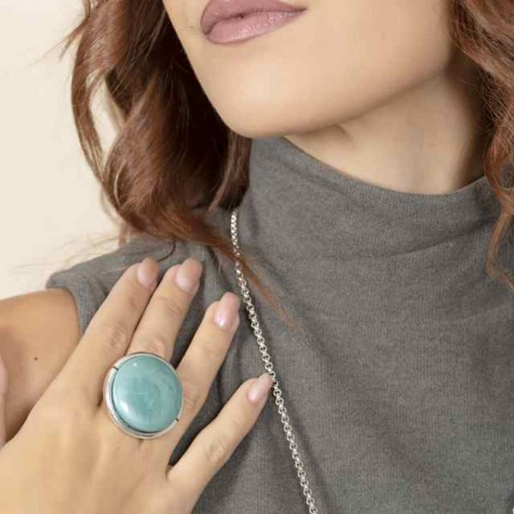 Серебряное кольцо с муранским стеклом Ciclon Elegance, Размер (мм): 16,5-17,2, изображение 2