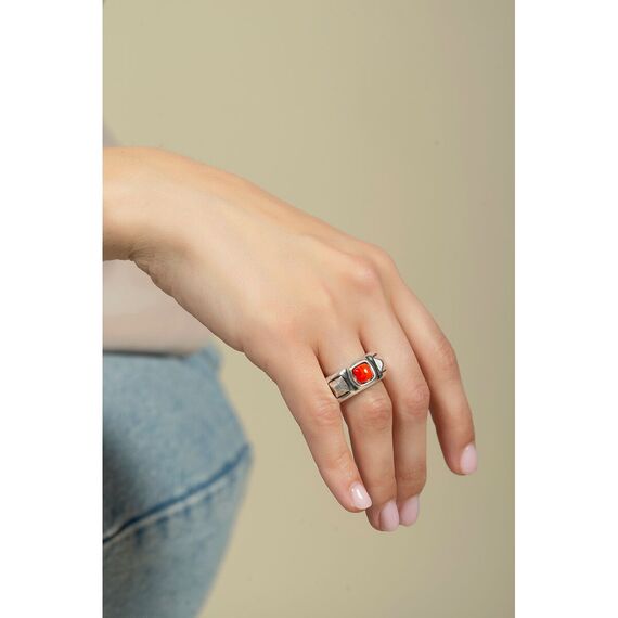 Серебряное кольцо женское с муранским стеклом Ciclon Stile, Размер (мм): 18,4, изображение 4