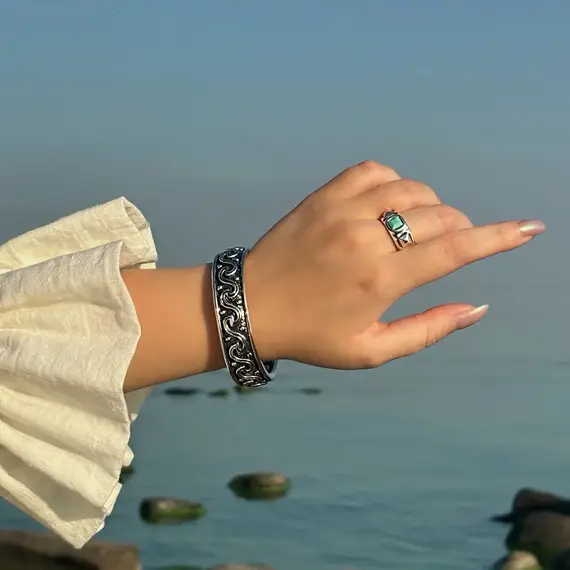 Серебряное кольцо женское с муранским стеклом Ciclon Stile, Размер (мм): 17,8, изображение 5