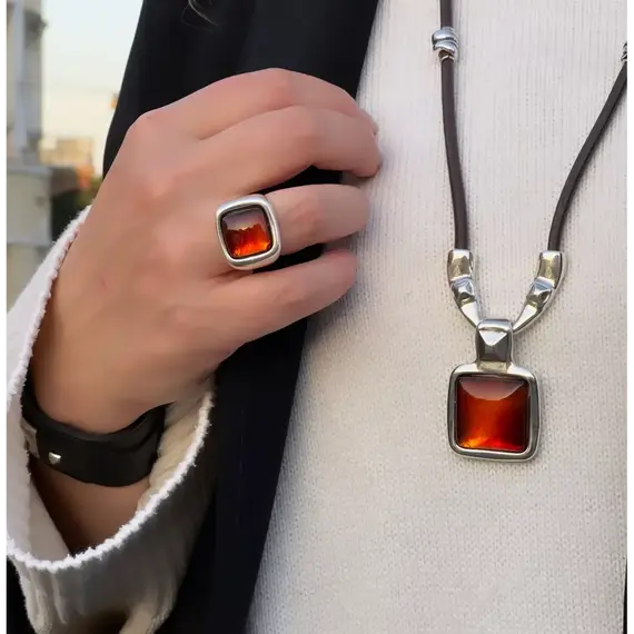 Серебряное кольцо женское с муранским стеклом Ciclon Kool, Размер (мм): 16,5, изображение 3