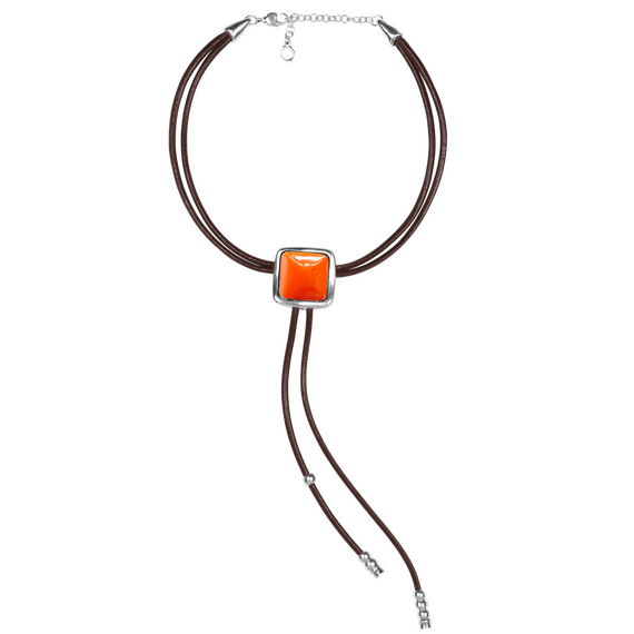 Серебряное колье женское с муранским стеклом Ciclon Korbatero