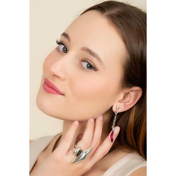 Серебряные серьги Ciclon Laguna Negr, изображение 2