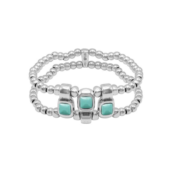 Серебряный браслет женский с муранским стеклом Ciclon Kubik 3