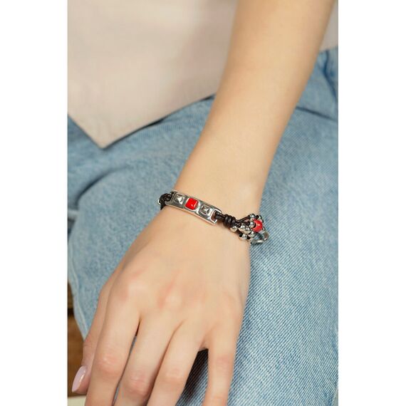 Кожаный браслет с серебром Ciclon Mini Stile, изображение 2