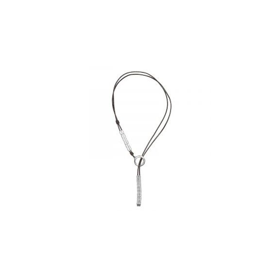 Серебряное колье с натуральной кожей Ciclon Aurea