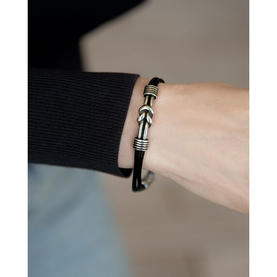 Кожаный браслет с серебряными вставками Ciclon Man, Размер (мм): 215-220, изображение 2